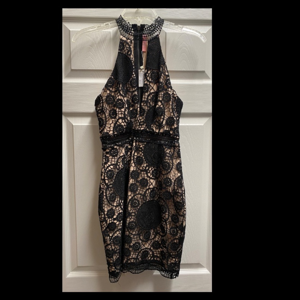 Black and nude dress